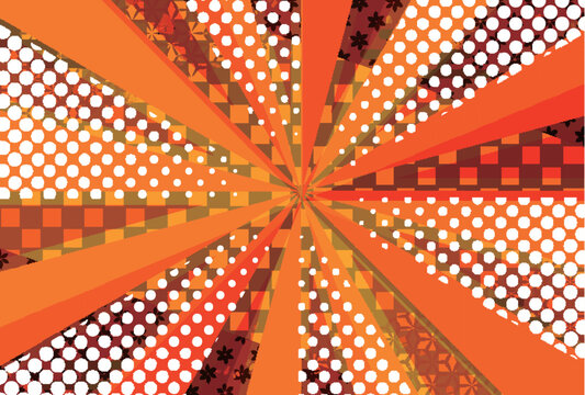 Vibrant Orange Comic Sunburst Background Design