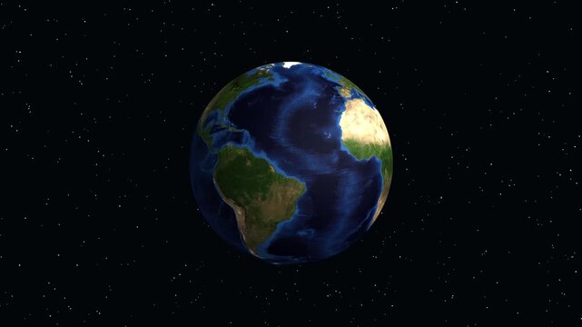 Earth Zoom Animation to Pittsburgh United States with Population Data