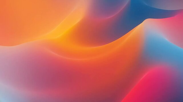 Colorful abstract smooth gradient background with vibrant orange blue and pink shades for modern design