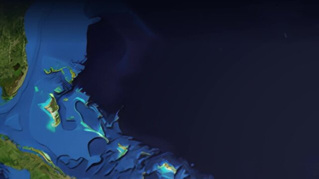 Animated Flight Path Map from Miami USA to Amsterdam Netherlands