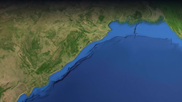 Animated Flight Path Map from Mumbai India to Doha Qatar
