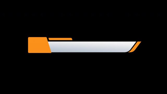 Lower thirds graphic element modern orange white design with alpha channel. Suitable for video editing, news segments, interviews, and professional presentations.