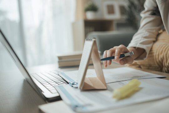 This focused image brings together financial deadline, calendar planning, and financial documents. The setting supports organized records, careful decisions, responsible spending, and clear planning.
