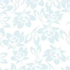 Fototapeta premium Seamless floral pattern. Bright botanical background