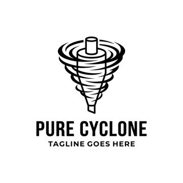Whirlwind cyclone logo for dynamic energy.