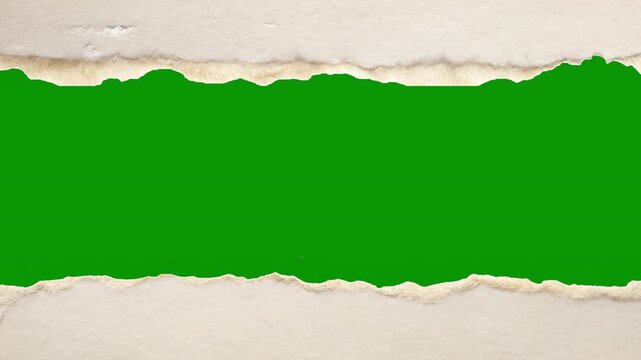 Dynamic stop motion paper transitions with wrinkled white textures. Ripped sheet of paper reveals and old note piece edge strip template overlays in Apple ProRes 422