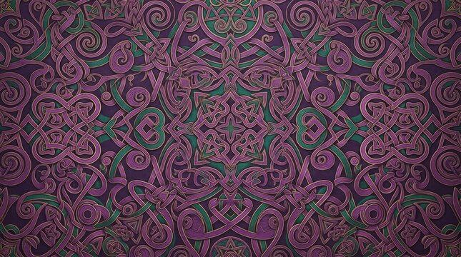 Purple mosaic with tessellation geometric background abstract repeating decorative intricate