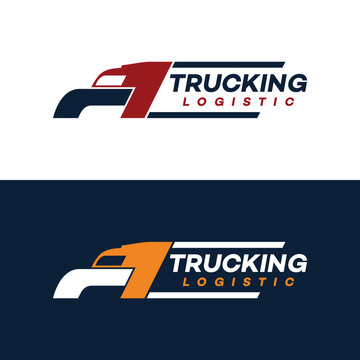 Trucking  logo design template illustration vector