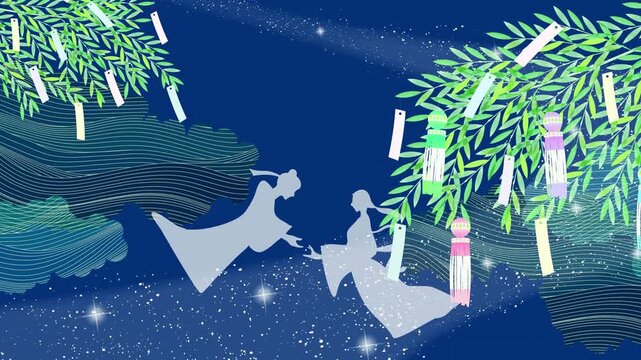 Meeting of Orihime and Hikoboshi at Tanabata 4K