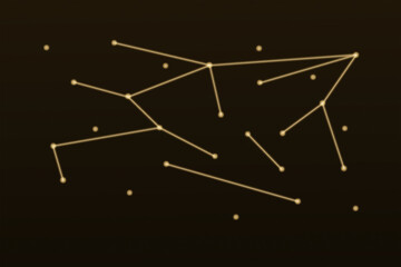 Fototapeta premium Gold Network Node Background, Premium Blockchain Finance Technology