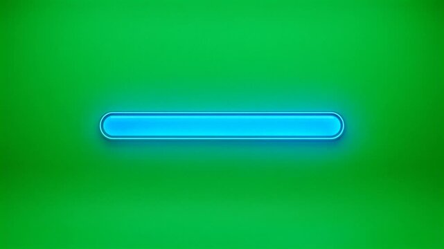 Blue digital loading progress bar on a solid green screen background HD video for video editing