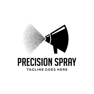 Graphic symbol for precision coating, cleaning services, or paint application business.