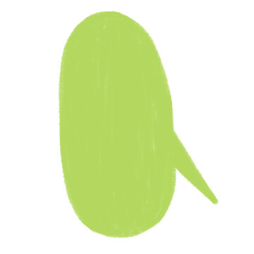 Hand-drawn Lime Green Vertical Speech Bubble Illustration