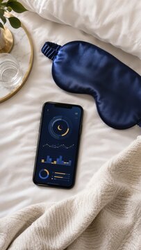 Sleep Tracking App Monitoring Longevity and Health Data on Smartphone