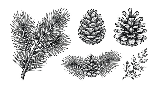 Artichoke, Thistle, and Artichoke Flower Line Drawing Illustration Design Concept Featuring Botanical, Plant, Vegetable with Icon