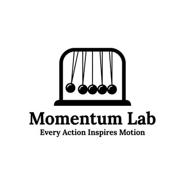 Scientific pendulum icon illustrating kinetic energy, balanced action, and inspired motion for research labs and educational branding.
