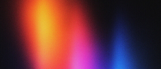 Vibrant light leak overlay with soft film grain texture. Abstract colorful lens flare background in...