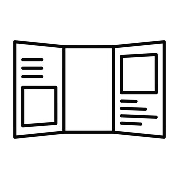 Trifold Brochure Icon Representing Business Marketing Material and Professional Layout