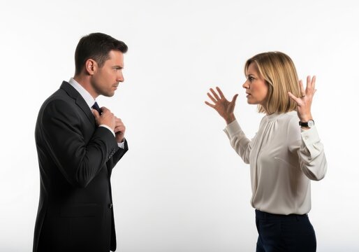 Business people arguing in office meeting