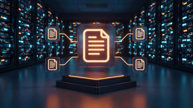 Digital document management system in a server room