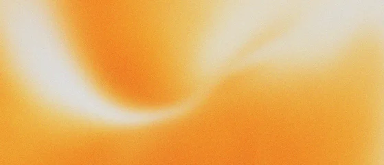 Fotobehang Kunst Abstract orange gradient background with grainy texture and soft light waves. Minimalist amber blur backdrop for modern graphic design. Warm golden aesthetic wallpaper with subtle noise effect.  © VEXLO