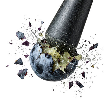 Earth shattered by meteor impact, 3D rendering on transparent background.