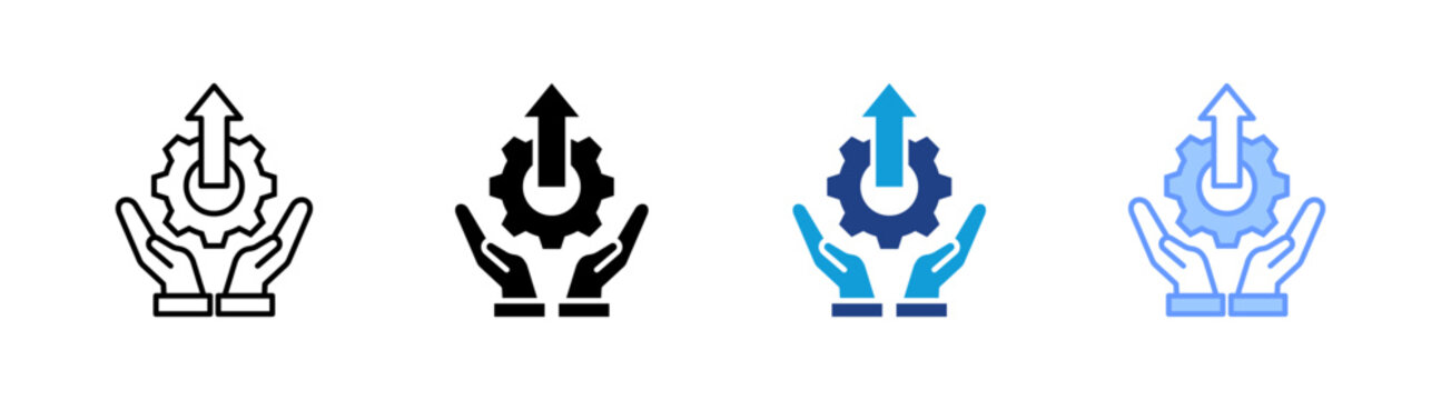 Development icon set multiple style collection