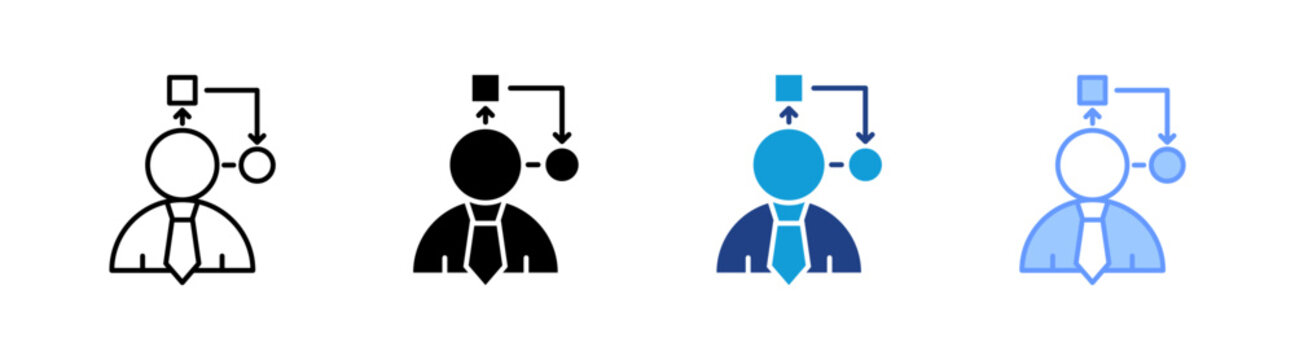 Adaptation icon set multiple style collection