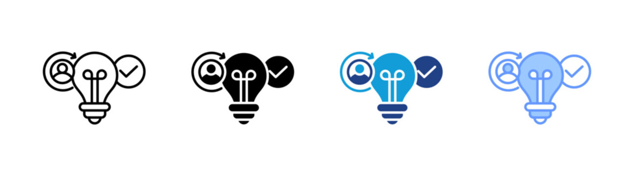 Innovation icon set multiple style collection