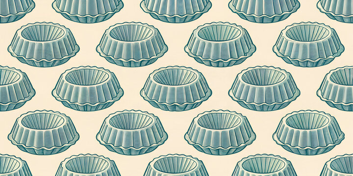 seamless pattern with Baking Mold Cup