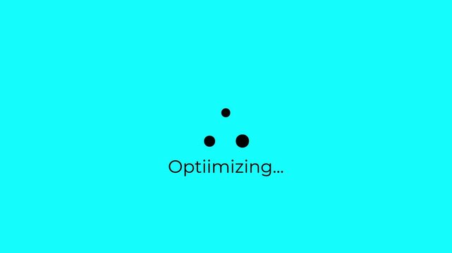 minimal optimizing loading animation with sequential scaling dots seamless loop ui processing indicator.