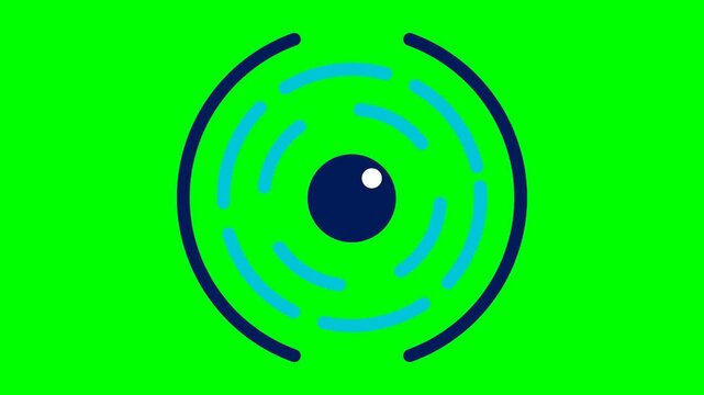 digital eye icon illustrating vision process representing computer vision and artificial intelligence perception