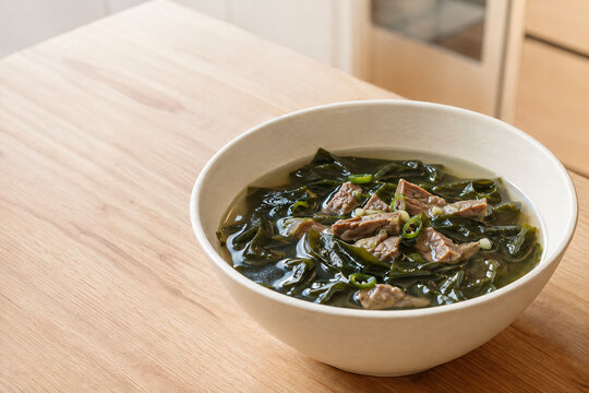 Korean Miyeokguk Beef Seaweed Soup for Birthday Meal