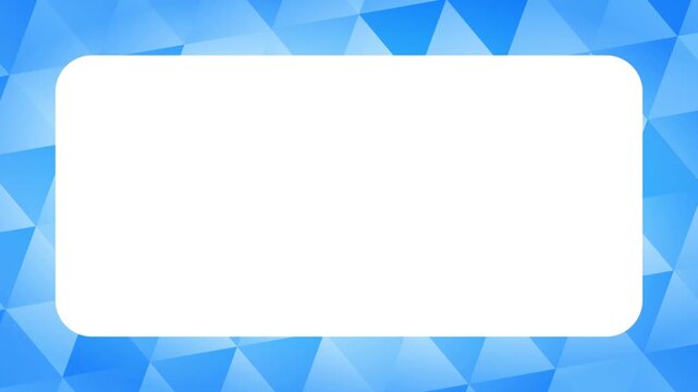青い三角の図形が輝きながら移動する抽象モーション背景アニメーション（文字スペースあり）