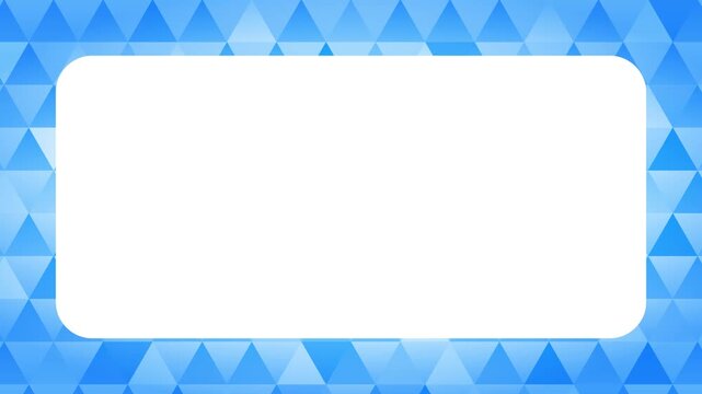 青い三角の図形が輝きながら移動する抽象モーション背景アニメーション（文字スペースあり）