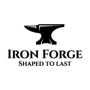 Robust industrial symbol for blacksmiths and manufacturers.