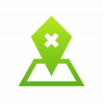 End Point animation icon for social media, presentations, videos, websites. Alpha Channel.