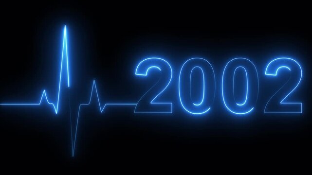 2002 Heartbeat Concept. Heartbeat Line on Dark Gradient Background sound wave audio Full HD 4K Video Download .