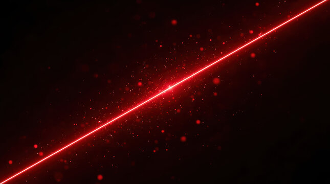 Red laser beam light particle cinematic glow abstract line dark background crimson streak high