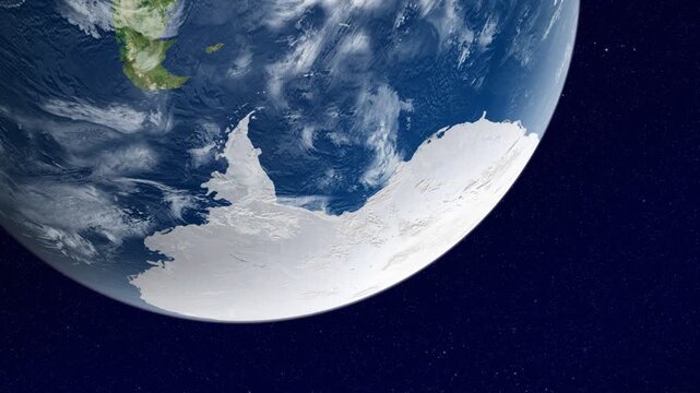 地球　軌道上より南極大陸を望む