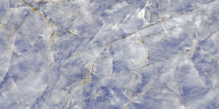 Blue Marble Stone Texture with Gold Veined Cracks for Luxury Interior Design Backgrounds and 3D Product Visualization
