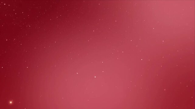 Red gradient background with starry texture, glowing abstract christmas backdrop, falling snow and soft glowing particles on smooth festive gradient for holiday card design and seasonal celebration