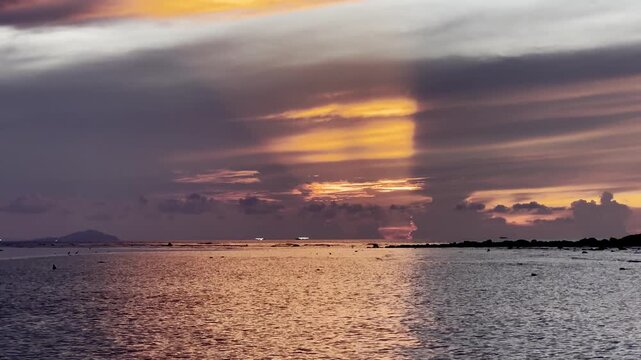 Dramatic Sunset Over the Ocean