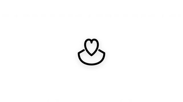 Premium human rights line icon animation with smooth reveal and seamless loop. Ideal for equality, awareness, social responsibility, and community projects.