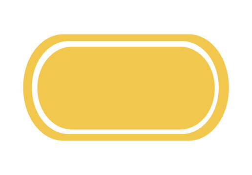 Elegant Gold Double Line Oblong Label Frame PNG Transparent Background