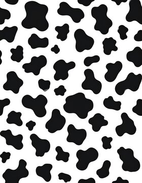 A seamless pattern of irregular black spots on a white background