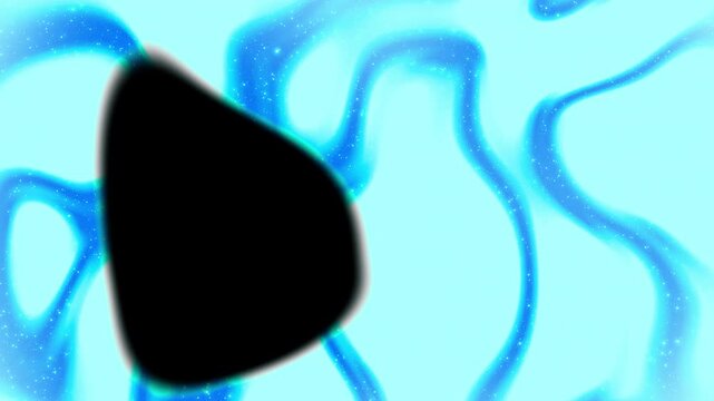 Abstract Glitter Animated Transition with Blue and Cyan Flowing Shapes