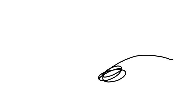 Scribble Hand Drawn Sketch Animation Line for Creative Video Overlay and Social Media Design 4k video