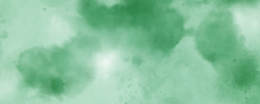 Abstract watercolor art background template. green watercolor backdrop empty space for text, banner, presentation or product display graphic design