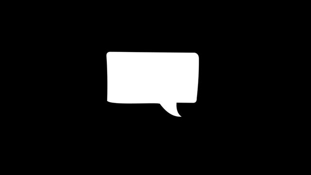 Animated Speech Bubble Pop In and Pop Out with Transparent Background